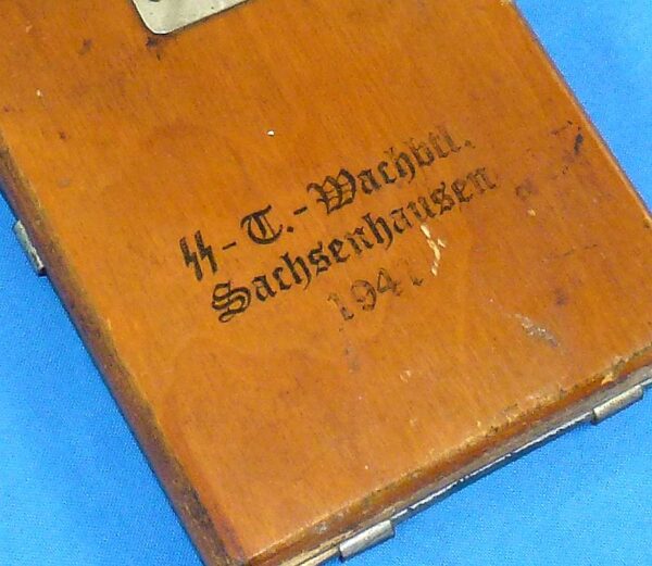 SS Totenkopf Wachbattalion Concentration Camp Sachsenhausen Shaving Mirror - Image 2