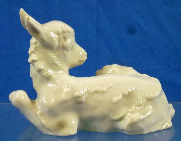 SS Allach Young Lying Goat (Allach Model No. 102) Porcelain Figurine - Image 3