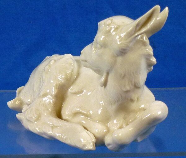 SS Allach Young Lying Goat (Allach Model No. 102) Porcelain Figurine - Image 4