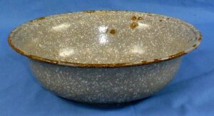 Enameled SS Wash Basin Manufactured in the Lublin Ghetto