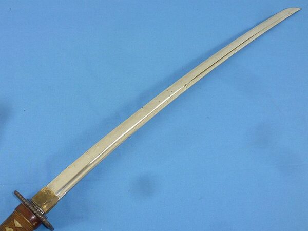 Signed Showa Era Katana in Leather Combat Scabbard Cover - Image 5