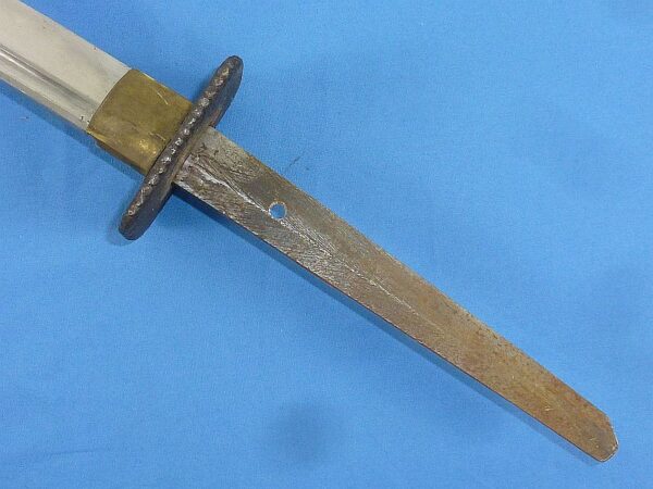 Signed Showa Era Katana in Leather Combat Scabbard Cover - Image 6