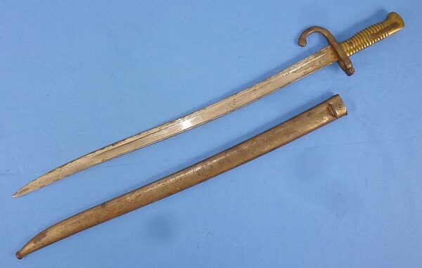 1872 Dated French Chassepot Model 1866 Yataghan Sword Bayonet - Image 3
