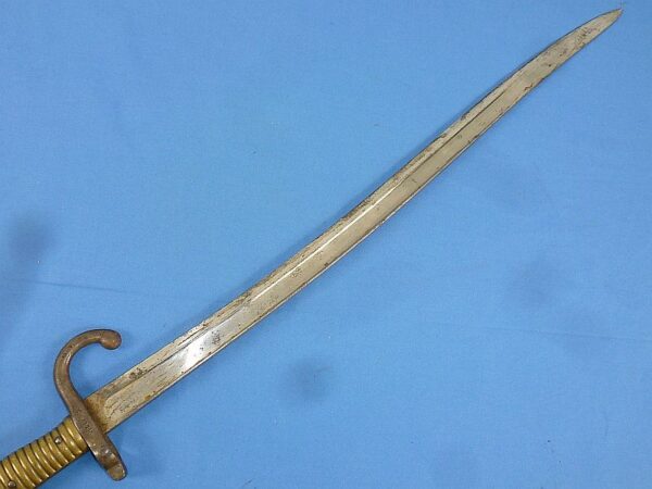 1872 Dated French Chassepot Model 1866 Yataghan Sword Bayonet - Image 4