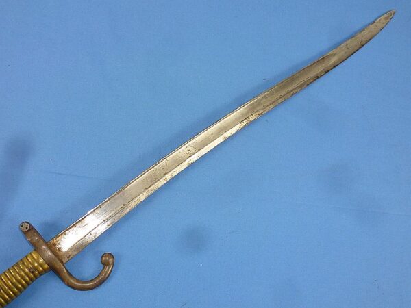 1872 Dated French Chassepot Model 1866 Yataghan Sword Bayonet - Image 5