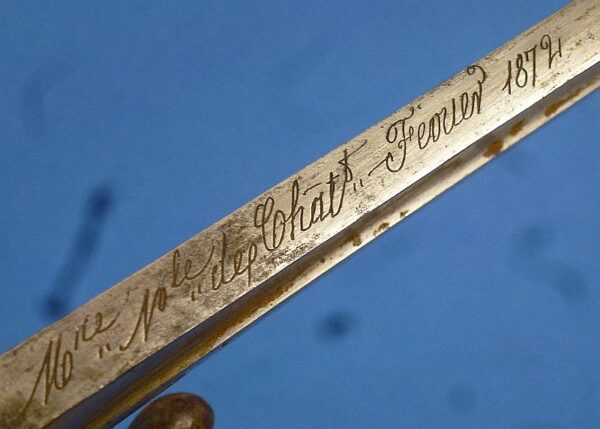 1872 Dated French Chassepot Model 1866 Yataghan Sword Bayonet - Image 9