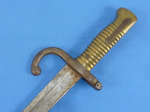 1872 Dated French Chassepot Model 1866 Yataghan Sword Bayonet - Image 10
