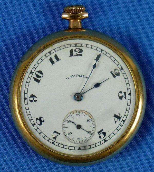 WWI Hampden Pocket Watch on Leather Wrist Strap - Image 5