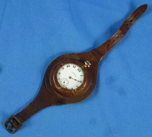 WWI Hampden Pocket Watch on Leather Wrist Strap