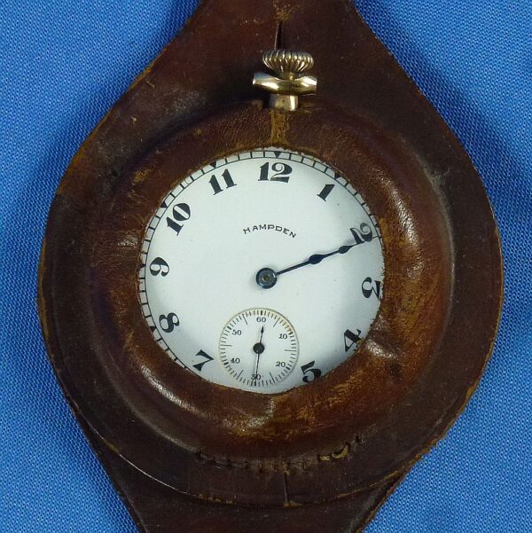 WWI Hampden Pocket Watch on Leather Wrist Strap - Image 2