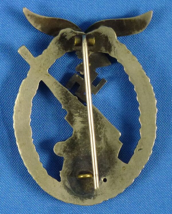 Luftwaffe Flak Artillery Badge in Tombac by Brehmer - Image 2