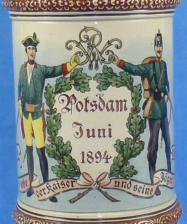 1894 Imperial German Jaeger Units Stein - Image 2