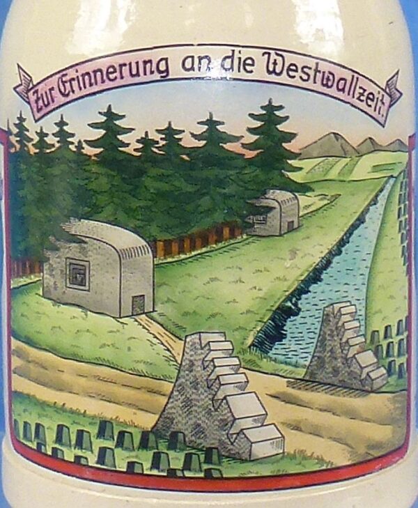 Third Reich West Wall Commemorative Service Stein - Image 2