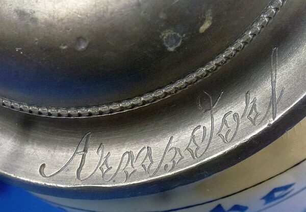 Named Mettlach Third Reich Nuremberg Rally Commemorative Stein - Image 5