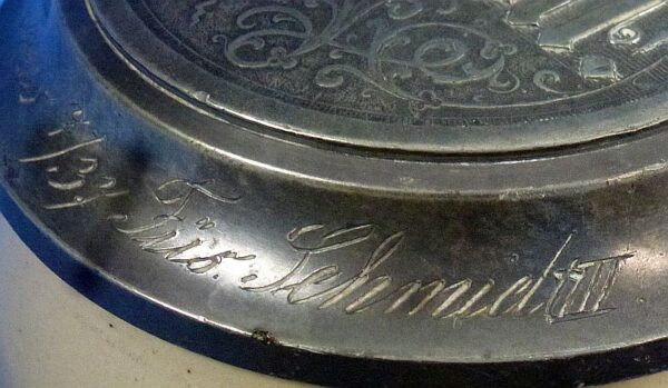 Named 37th (West Prussian) Fusilier Regiment "von Steinmetz" Prize Stein - Image 5