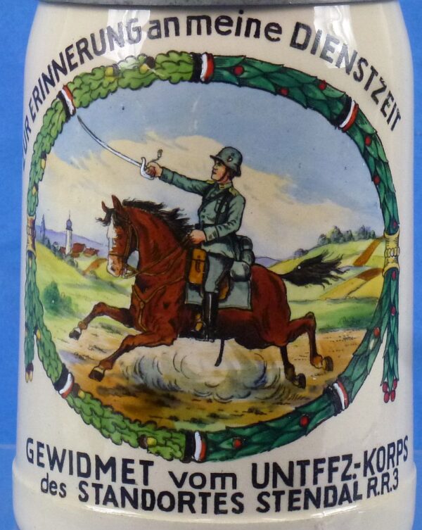 Weimar Era Reichswehr Cavalry Regiment Presentation Stein - Image 2