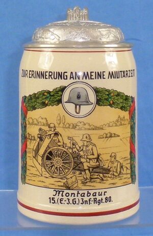Named German Army Infantry Regiment 80 Commemorative Service Stein