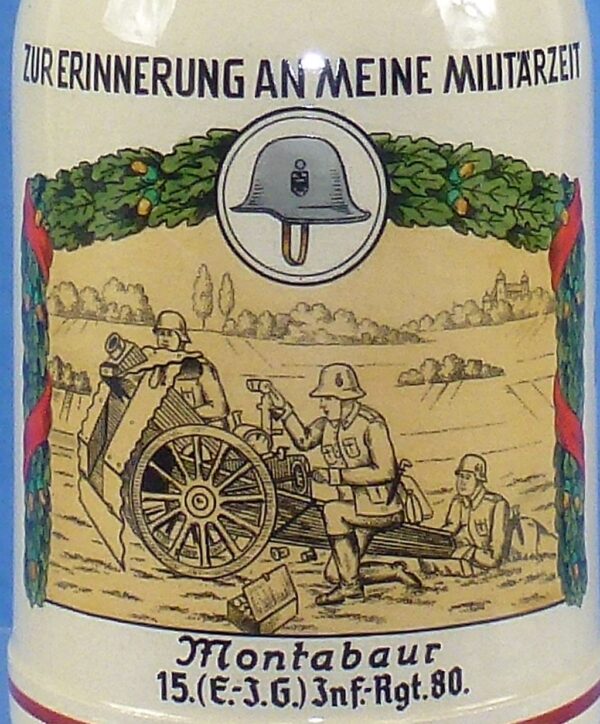 Named German Army Infantry Regiment 80 Commemorative Service Stein - Image 2