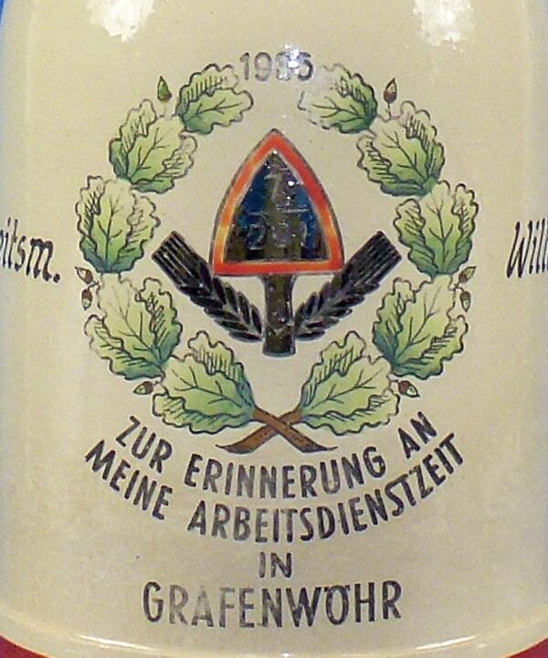 Named 1935 RAD Labor Service Commemorative Stein - Image 2