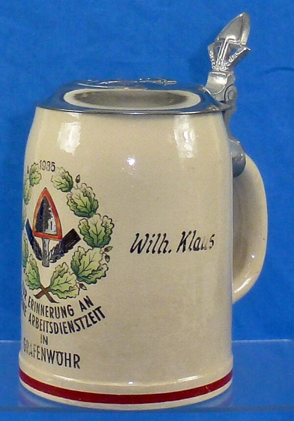 Named 1935 RAD Labor Service Commemorative Stein - Image 3