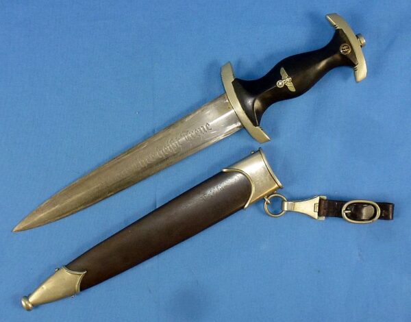 Early SS Service Dagger by Robert Klaas with Hanger and Stamped SS Member Number - Image 2