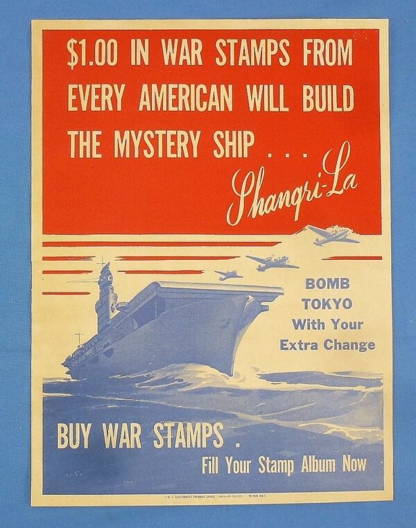 1943 Window Poster: "Bomb Tokyo with Your Extra Change"