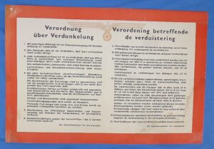 Third Reich Poster with Blackout Regulations for Occupied Holland