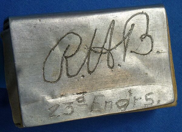 WWI 23rd Engineers Trench Art Match Safe - Image 2