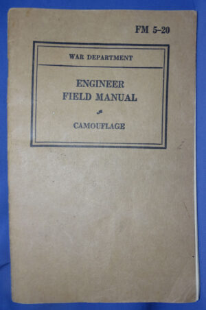 WWII Engineer Field Manual Camouflage FM 5-20