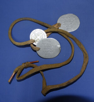 WWII USMCR Dog Tags with Religious Medal T 12-44 U.S. Marine Corps