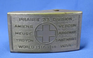WWI 33rd Infantry Division Souvenir Belt Buckle
