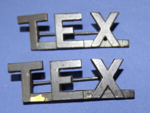 Pair WWI Texas National Guard Officer's Collar Insignia