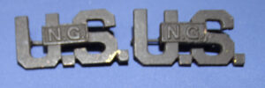 Pair WWI Army National Guard Officer's Collar Insignia
