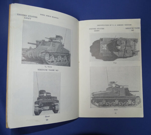 WWII Military Intelligence Manual Identification Of U.S. Armored Vehicles FM 30-40 1943 - Image 3