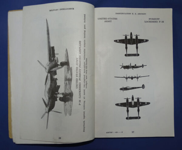 WWII Military Intelligence Manual Identification U.S. Government Aircraft FM 30-30 1942 - Image 3