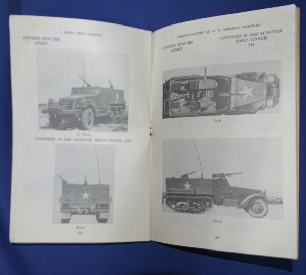 WWII Military Intelligence Manual Identification Of U.S. Armored Vehicles FM 30-40 1943 - Image 5