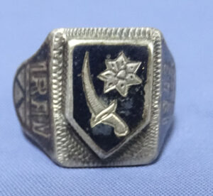 WWII Persian Gulf Command Iran 1943 Enameled Ring