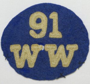 WWI 91st Division Patch