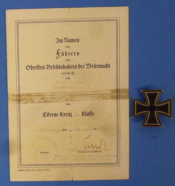 Exceptional WWII German Medals and Documents Group with a Numbered "25" Panzer Assault Badge - Image 2