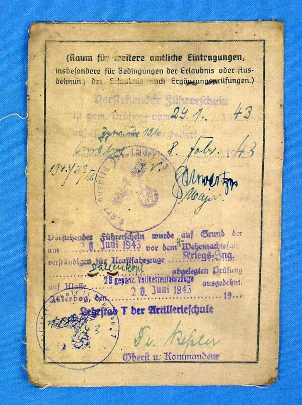 Exceptional WWII German Medals and Documents Group with a Numbered "25" Panzer Assault Badge - Image 36