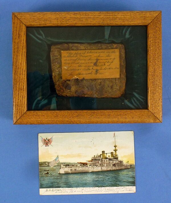 Souvenir Tobacco Plug from the Battleship Oregon and the Battle of Santiago