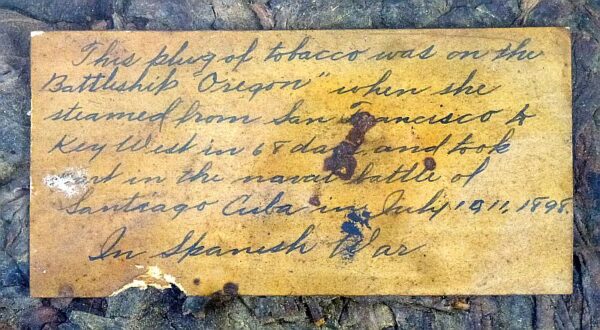 Souvenir Tobacco Plug from the Battleship Oregon and the Battle of Santiago - Image 2