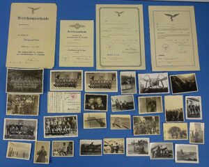 Luftwaffe Battle of Britain Fighter Ace Award Documents and Photographs Group of a Fighter Pilot of the "Horst Wessel" Squadron - POW Canada