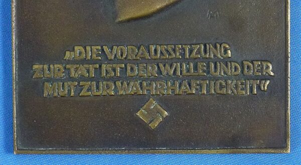 Cased NSDAP Nazi Party Adolf Hitler Presentation Award Plaque - Image 3