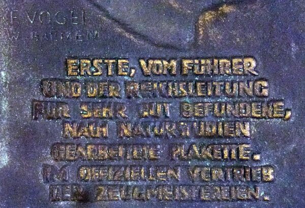Cased NSDAP Nazi Party Adolf Hitler Presentation Award Plaque - Image 5