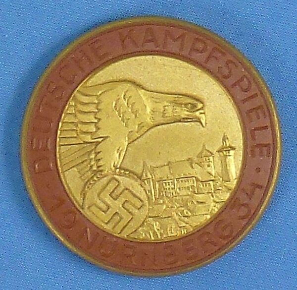 Cased 1934 Nuremberg Deutsche Kampfspiele Medal - Image 2