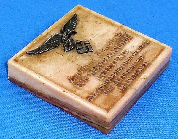 Non Portable Luftwaffe Award from the Commanding General of Luftgau XI - Image 2
