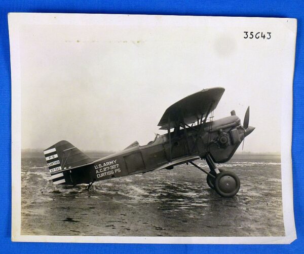 Large Original Photograph of the First Curtiss P-5 "Superhawk" Biplane