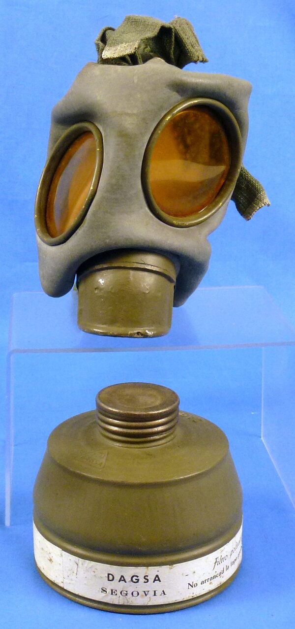 Spanish Civil War Gas Mask in Carrying Canister - Image 2