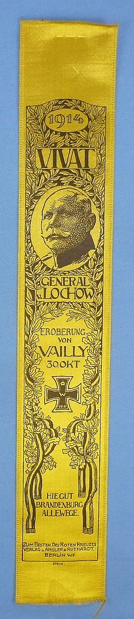 Imperial German 1914 Battle of Vailly Commemorative Vivat Ribbon